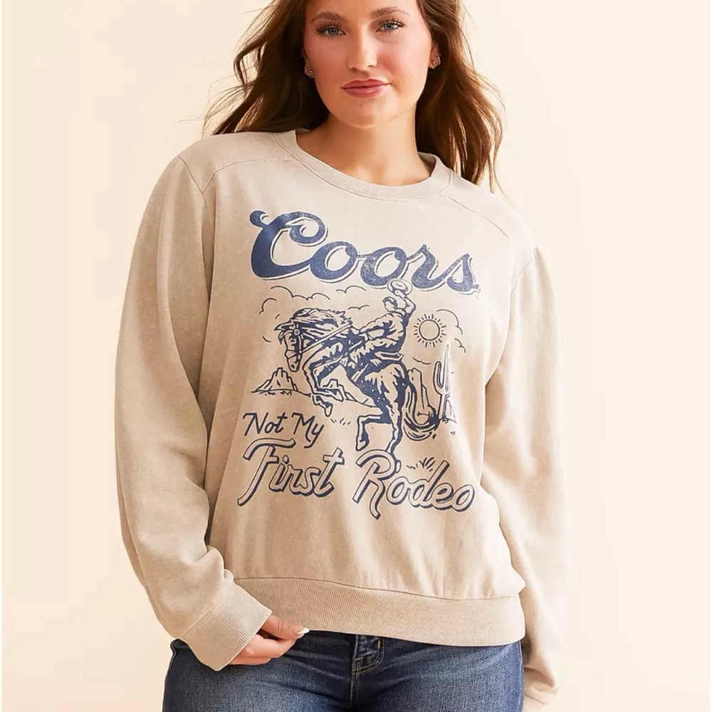 Buckle Beige Coors Crew Neck Sweater